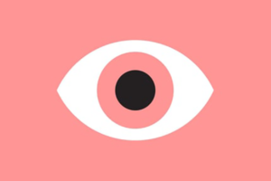 Illustration of a pink eye