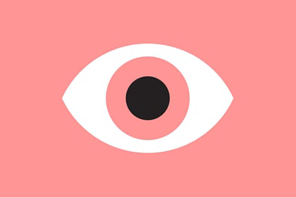 Illustration of a pink eye